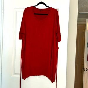 Red cotton dress
